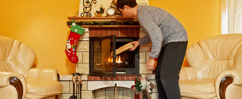 Rusted Metal Fireplace Restoration in South Whittier, California